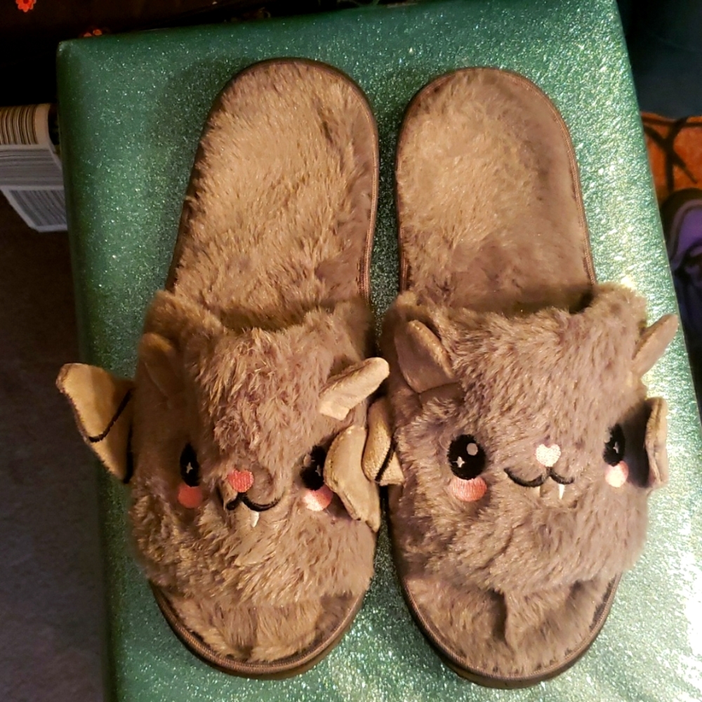Brand new adorable bat slippers size 9